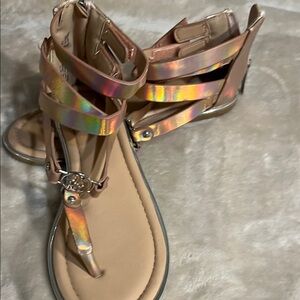 DKNY Iridescent Strappy Sandals